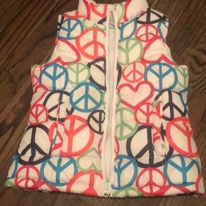 Peace puffy vest